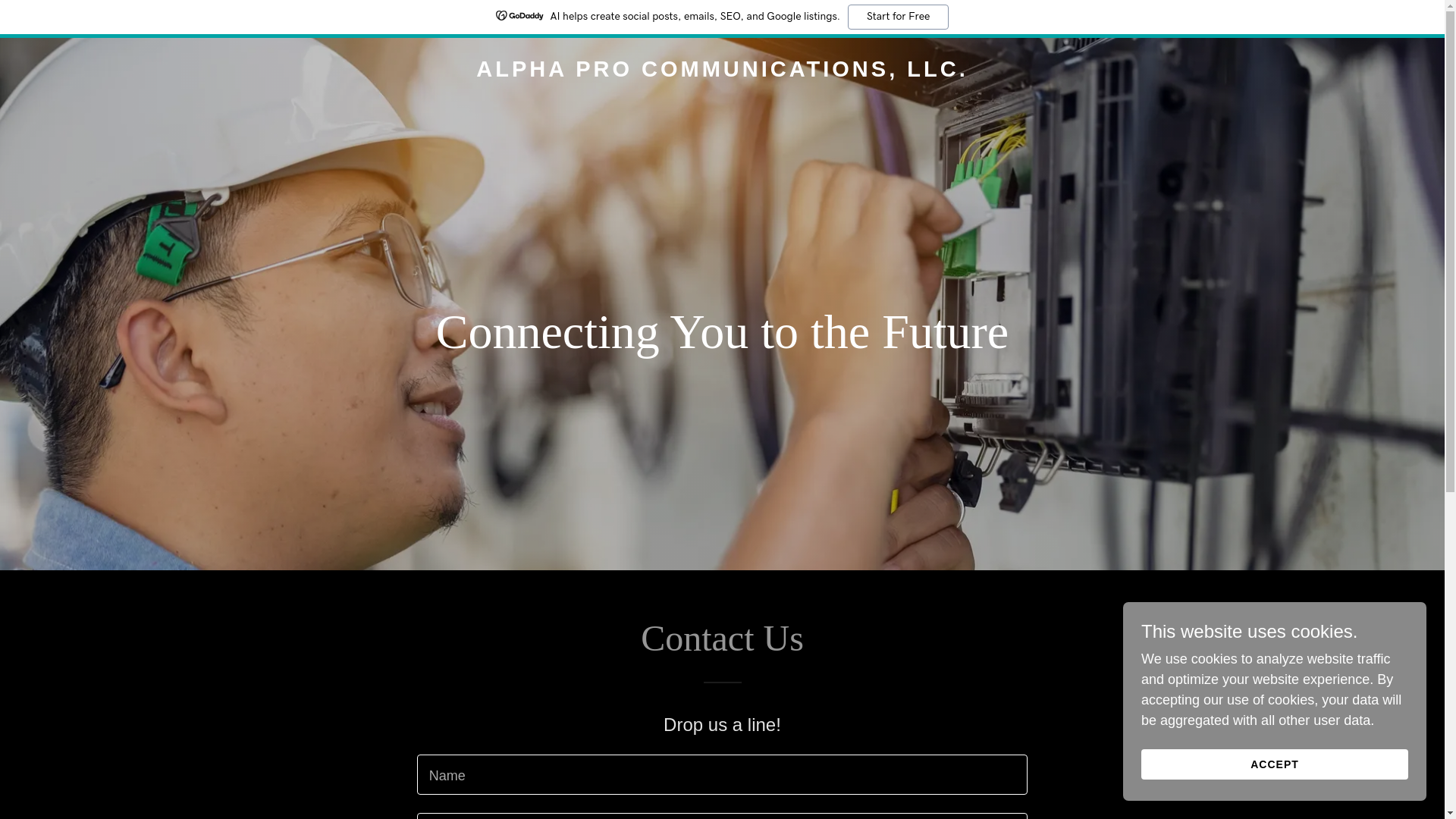 website screenshot of https://alpha-pros.net/