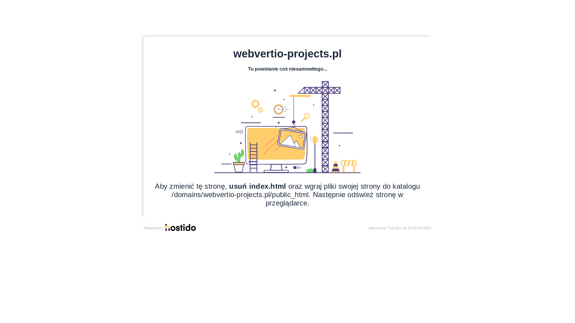 website screenshot of https://webvertio-projects.pl/