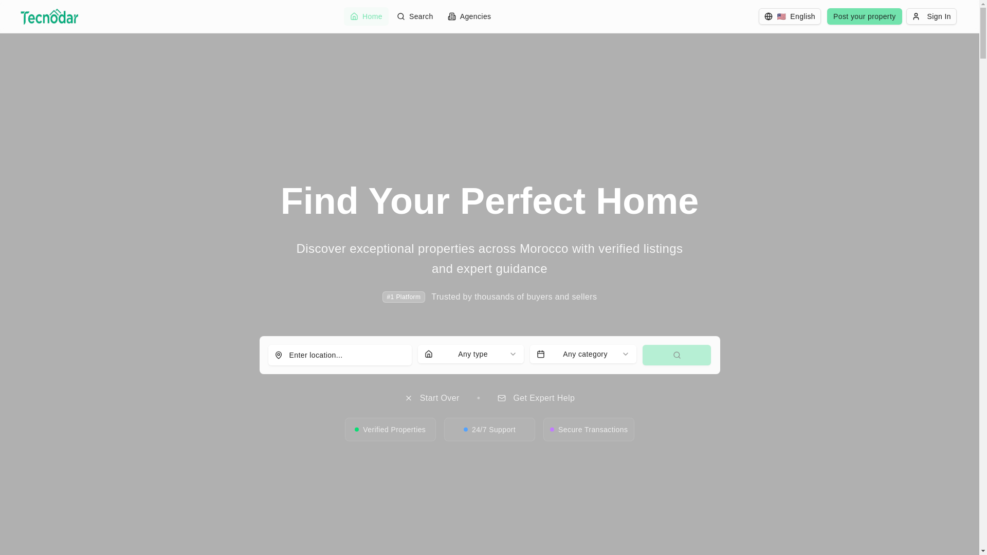 website screenshot of https://tecnodar.ma/