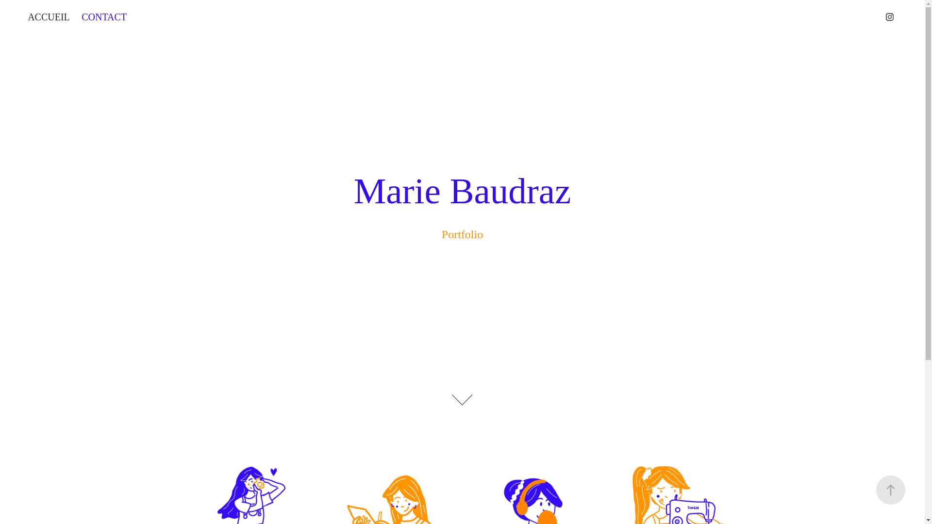 website screenshot of https://mariebaudraz.com/