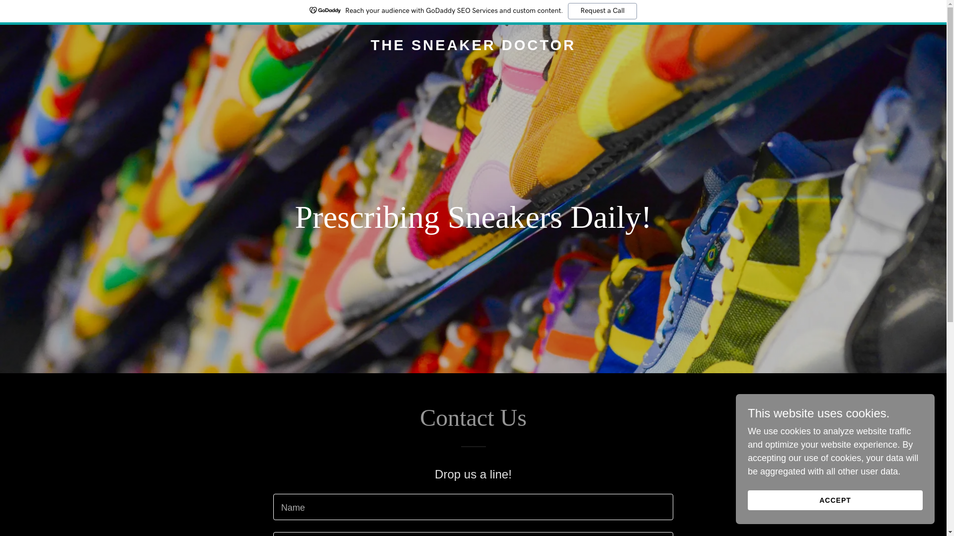 website screenshot of https://thesneakerdoctor.net/