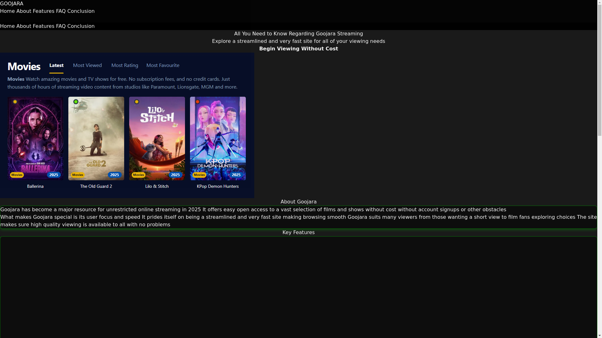 website screenshot of https://goojara-mp47.pages.dev/