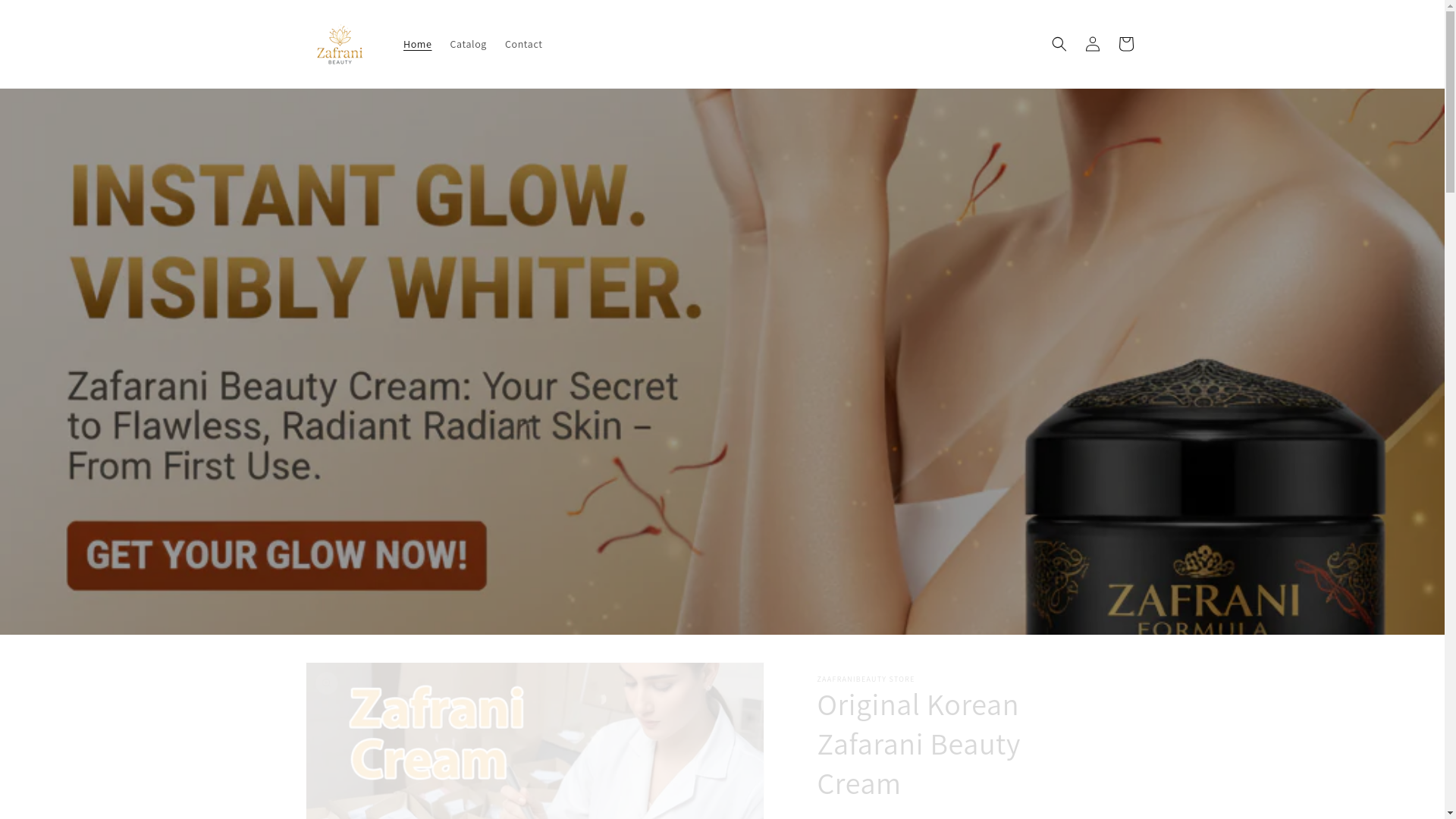 website screenshot of https://zaafranibeauty.store/