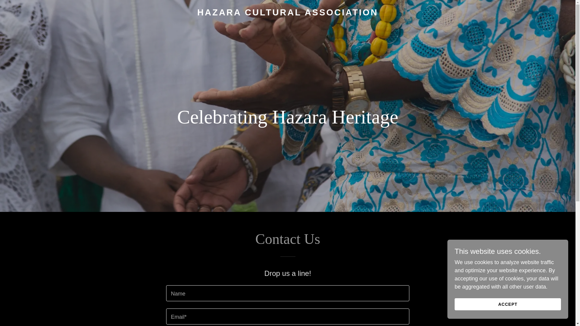 website screenshot of https://hazara.org.au/