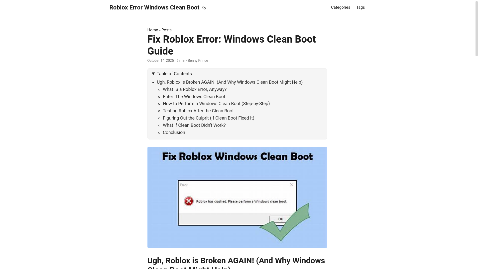 website screenshot of https://roblox-error-windows-clean-boot.pages.dev/