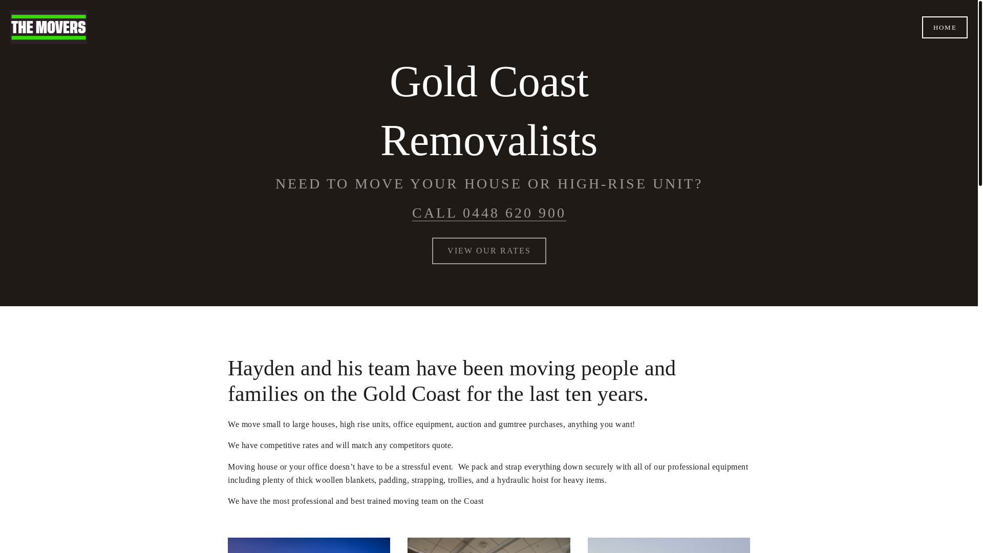 website screenshot of https://themovers.au/