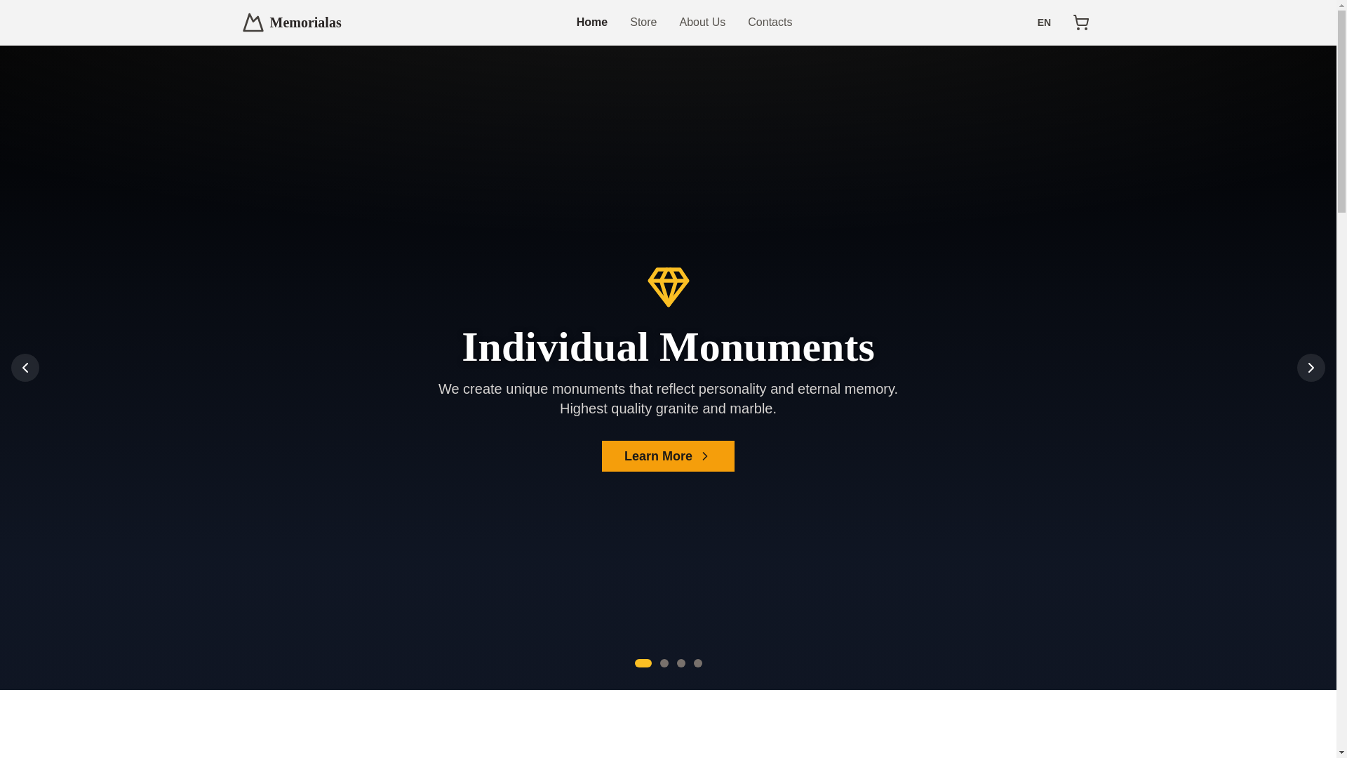 website screenshot of https://memorialas.lt/
