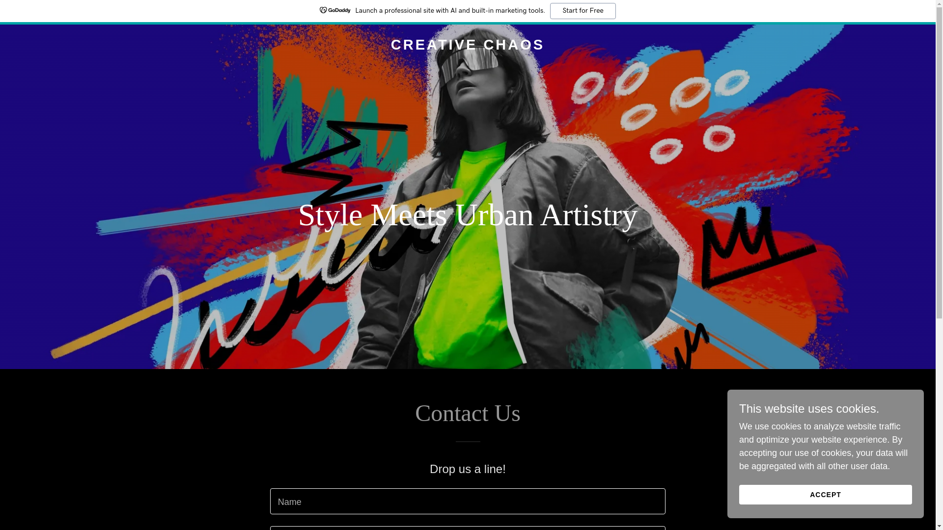website screenshot of https://creative-chaos.ca/