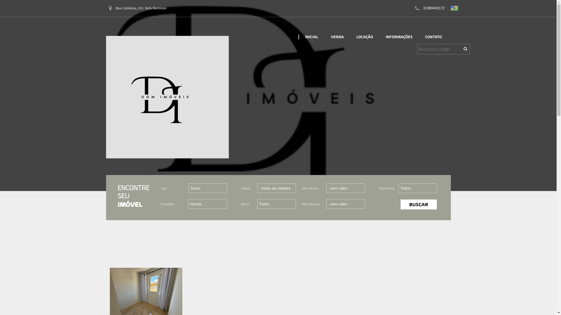 website screenshot of https://dombhimoveis.com.br/
