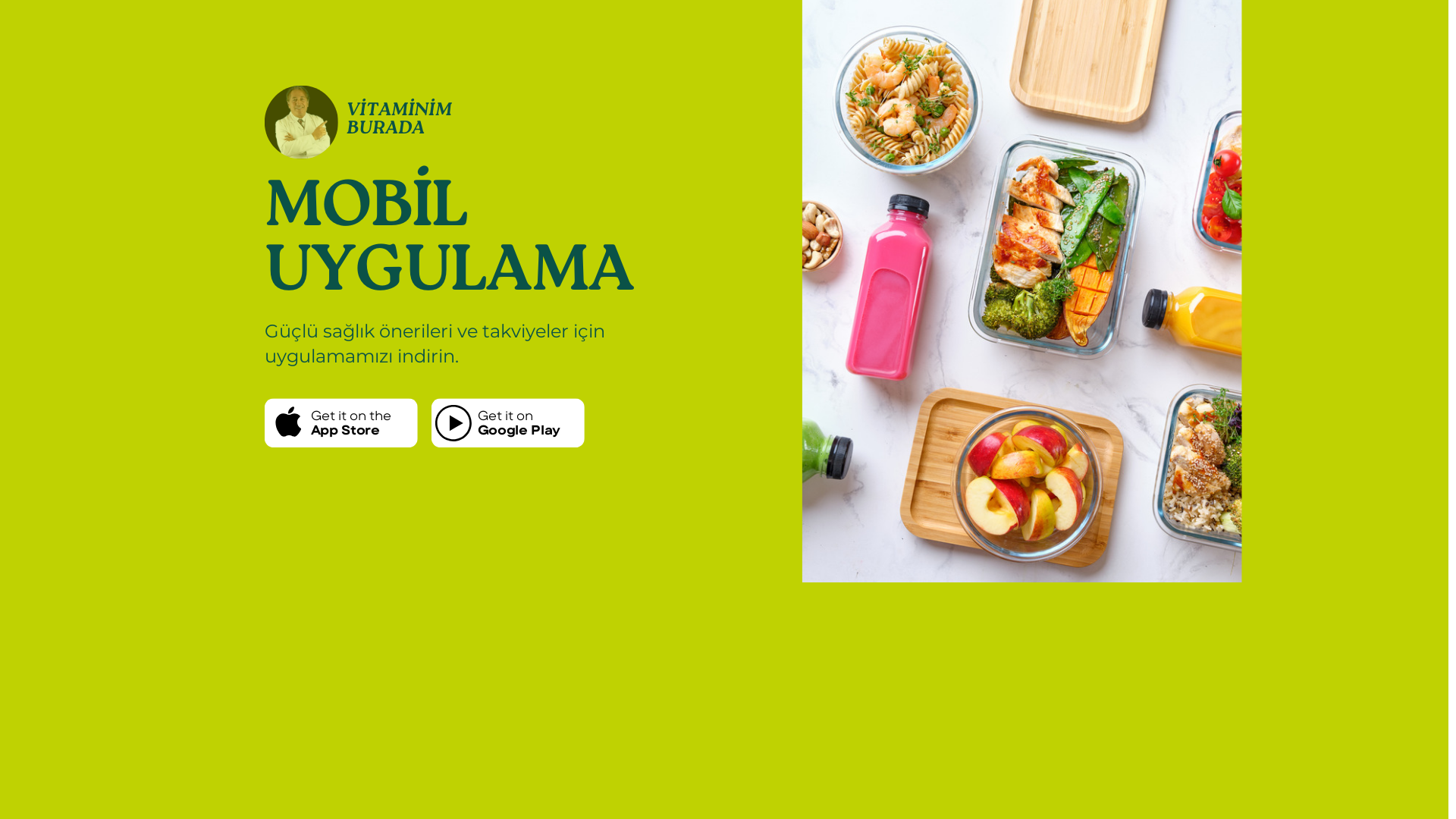 website screenshot of https://vitaminimburada.com/