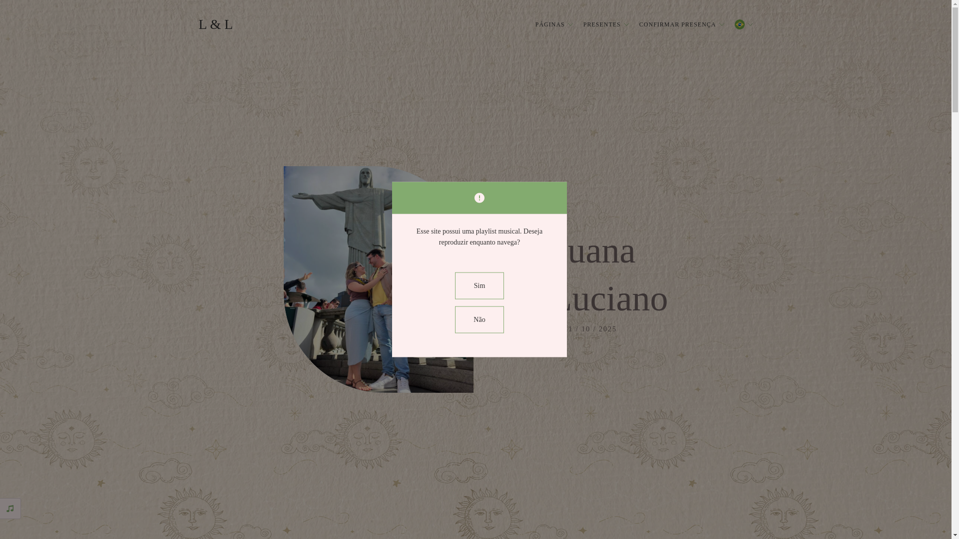 website screenshot of https://luanaeluciano.com.br/