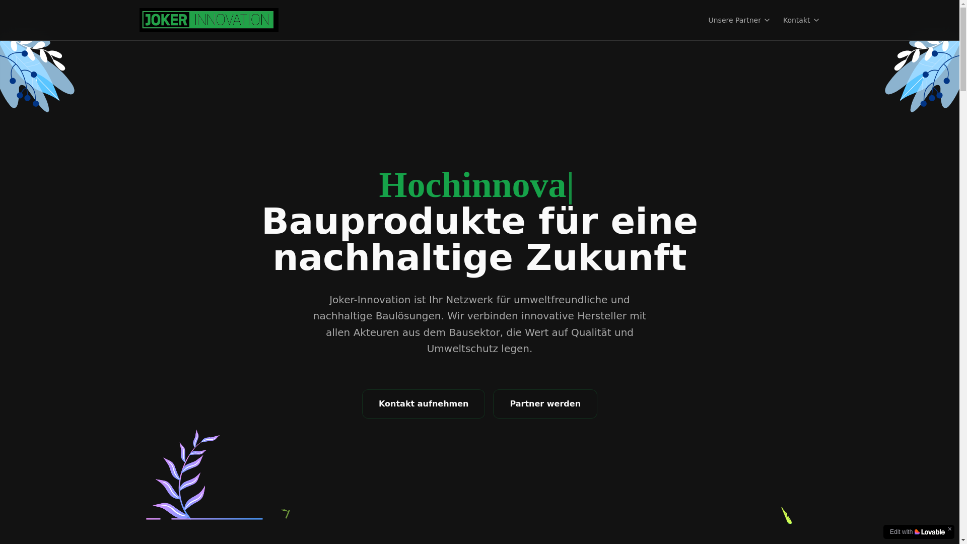 website screenshot of https://joker-innovation.com/