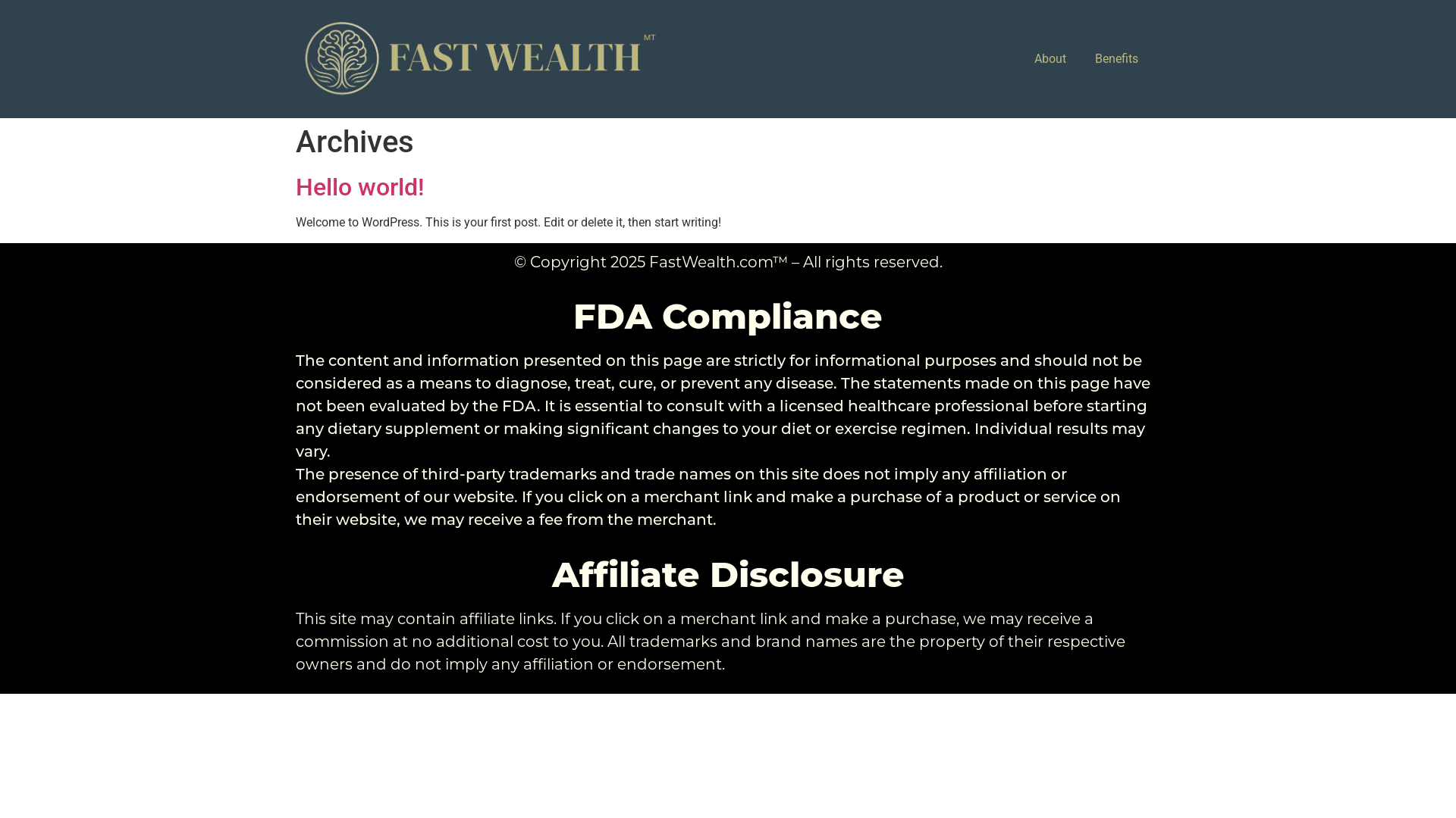 website screenshot of https://fastwealth.store/