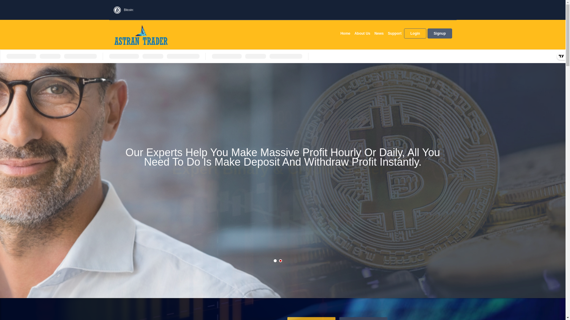 website screenshot of https://astrantrader.com/