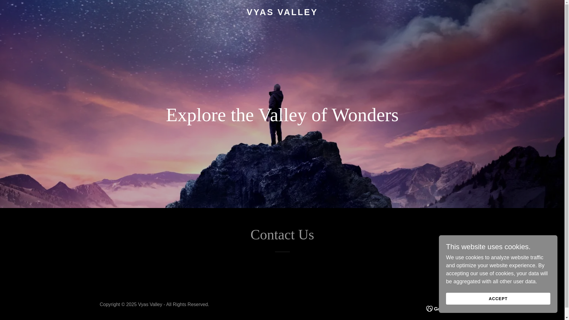 website screenshot of https://vyasavalley.com/