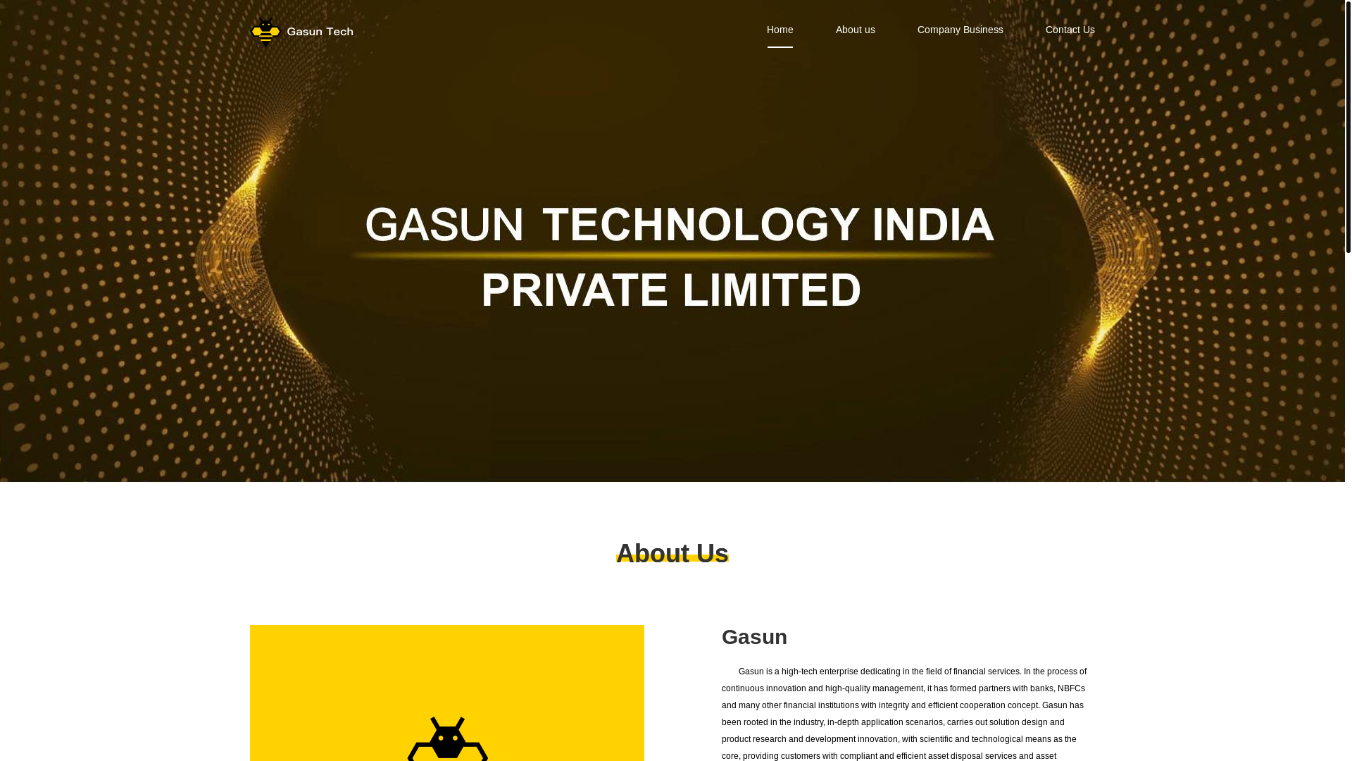 website screenshot of https://gasuntech.com/