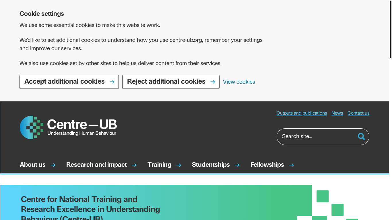 website screenshot of https://www.centre-ub.org/