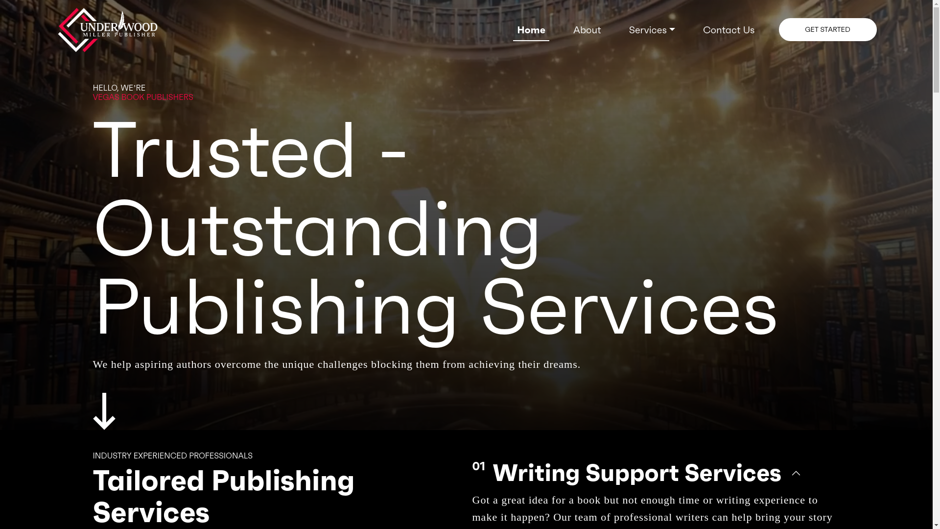 website screenshot of https://vegasbookpublishers.com/