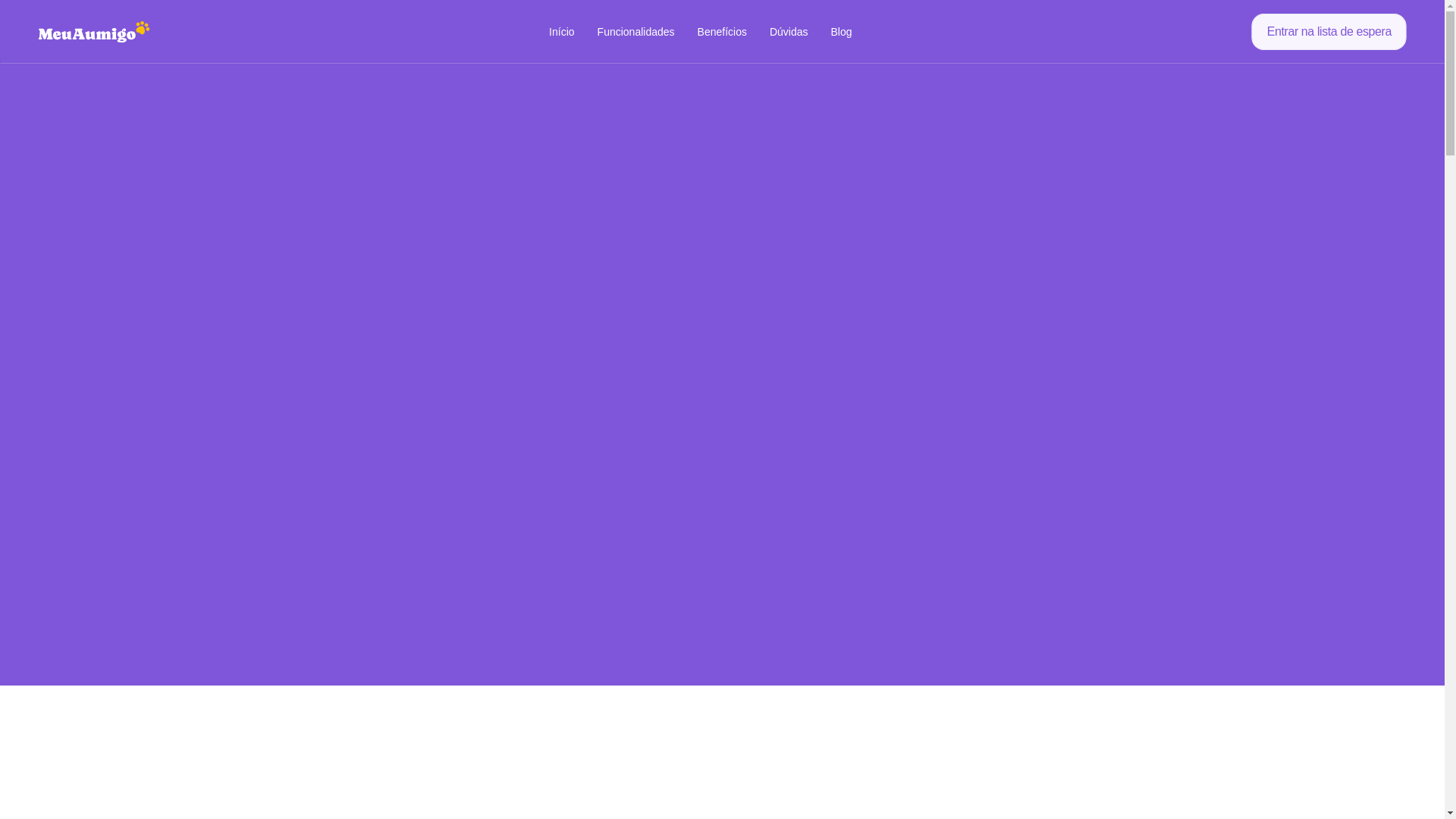 website screenshot of https://meuaumigoapp.com/