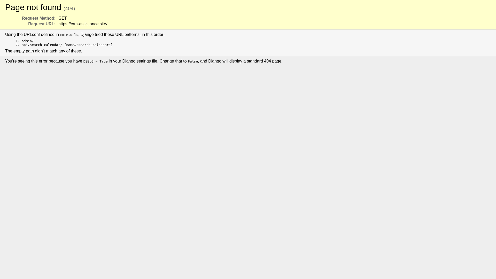 website screenshot of https://crm-assistance.site/