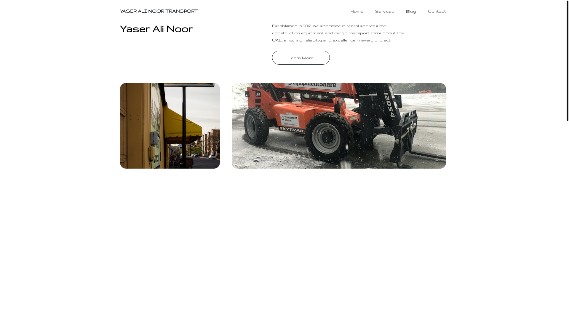 website screenshot of https://noortransport.me/