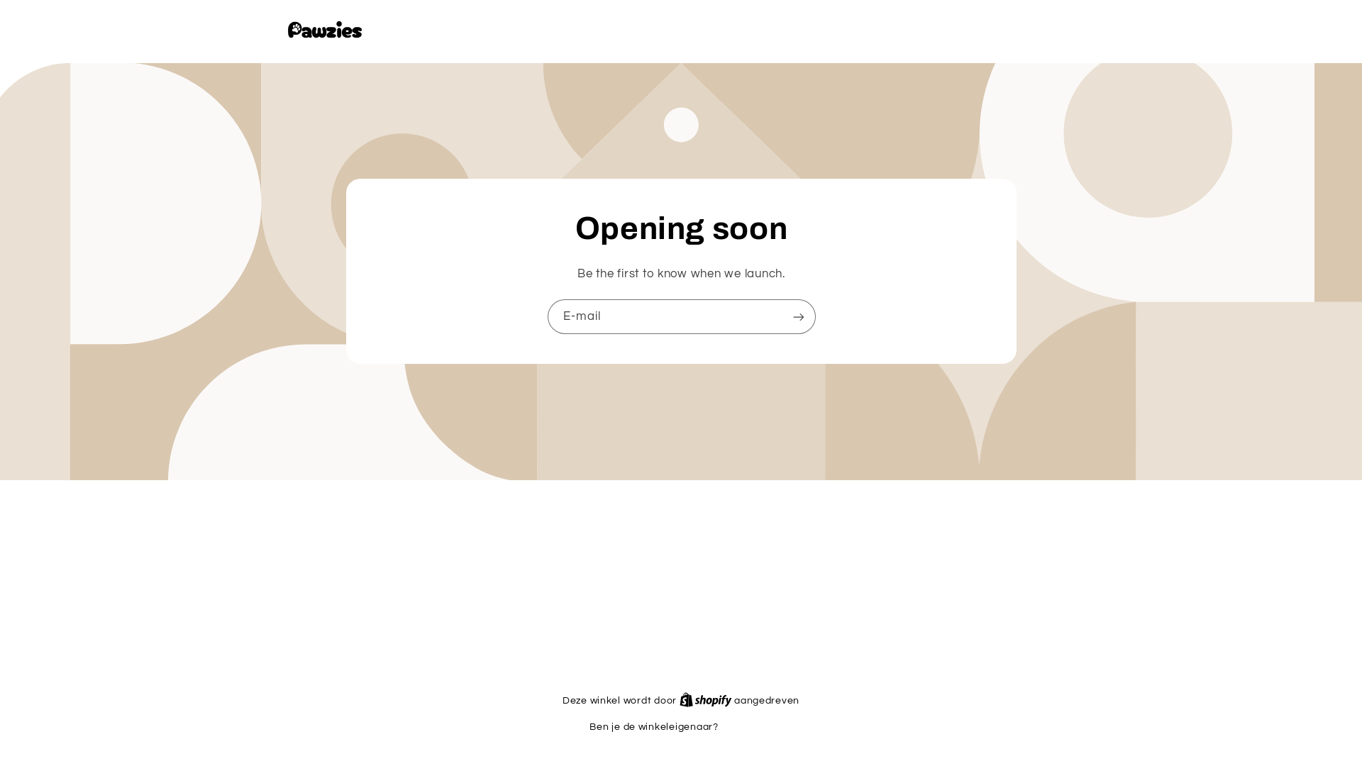 website screenshot of https://pawzies.nl/