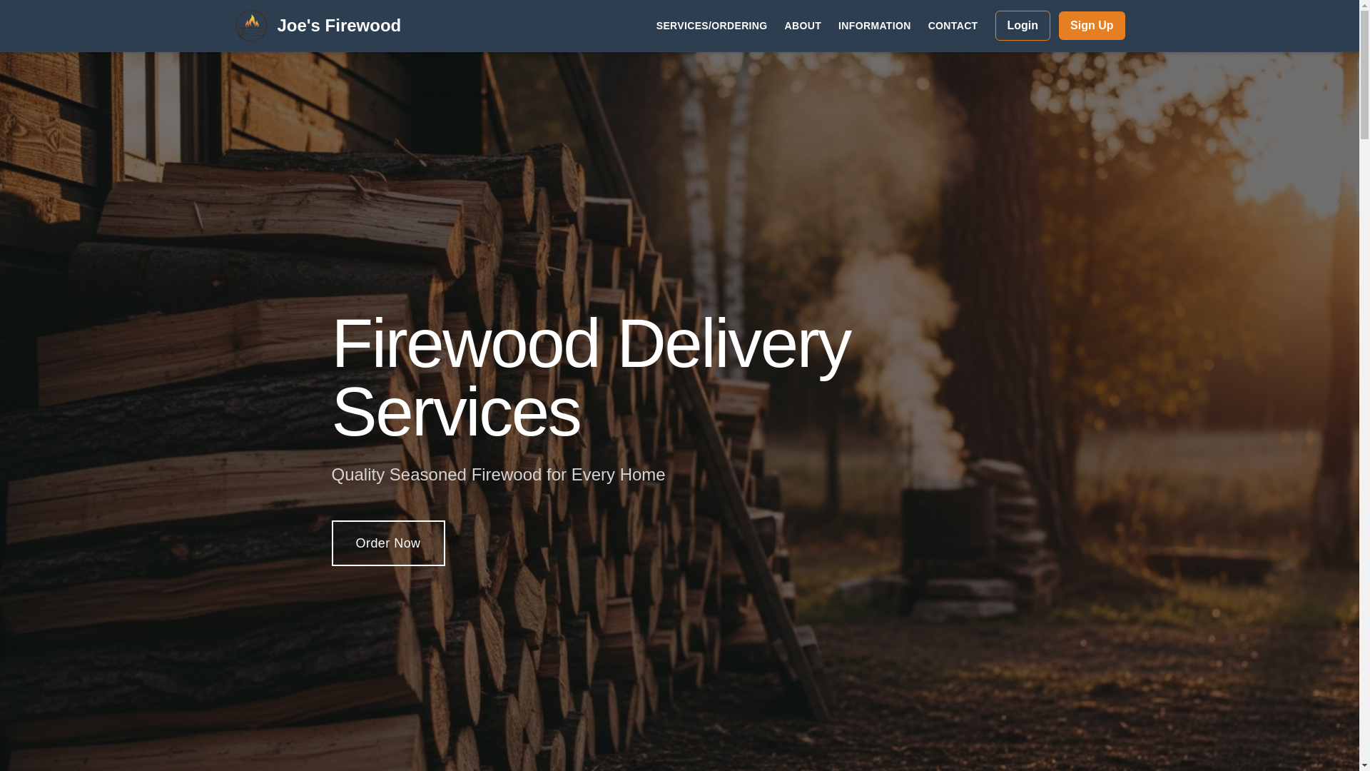 website screenshot of https://joesfirewoodcompany.com/