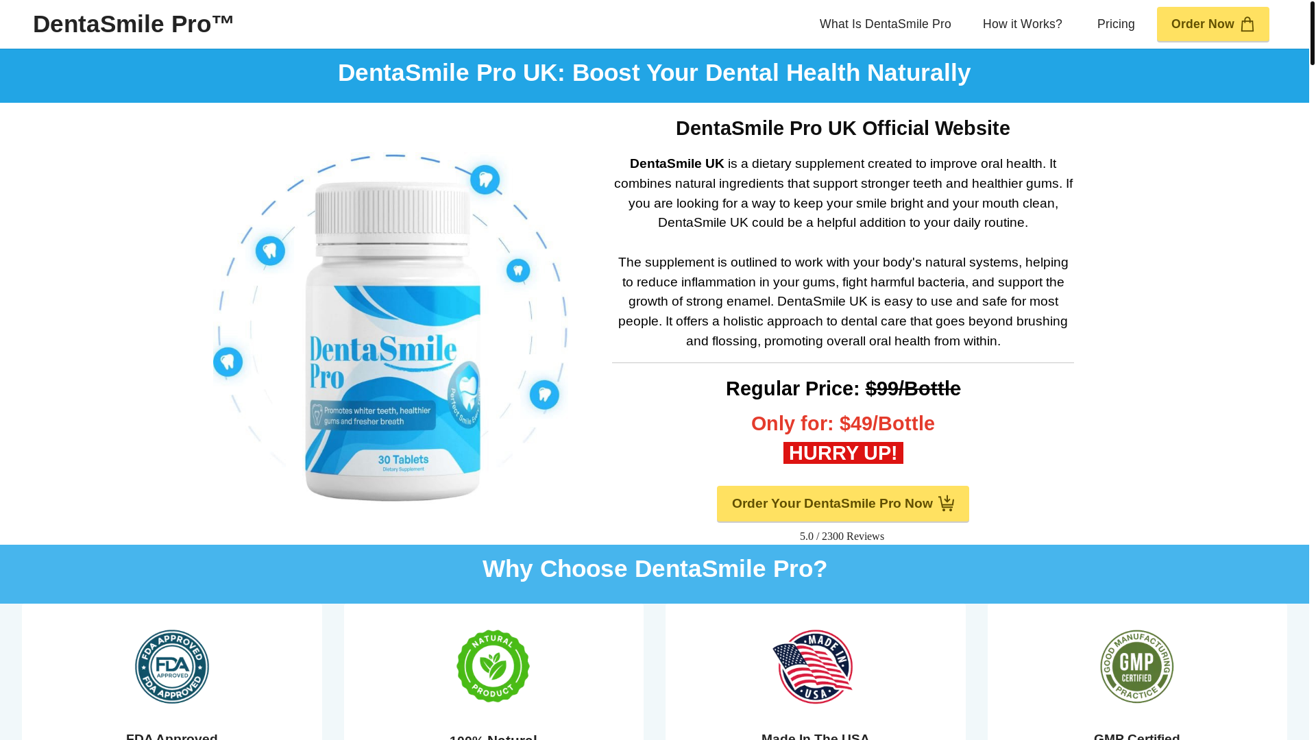 website screenshot of https://dentasmilepro.co.uk/