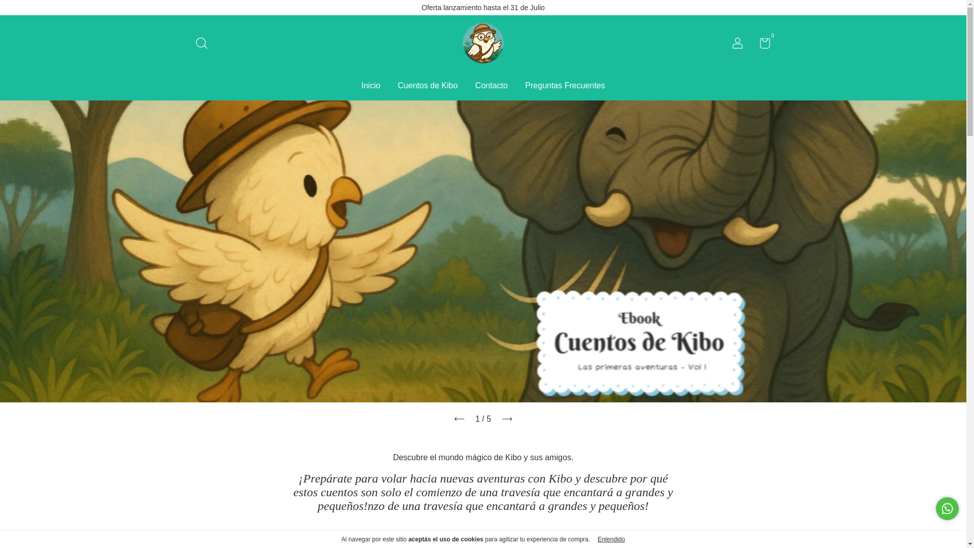 website screenshot of https://cuentosdekibo.com.ar/