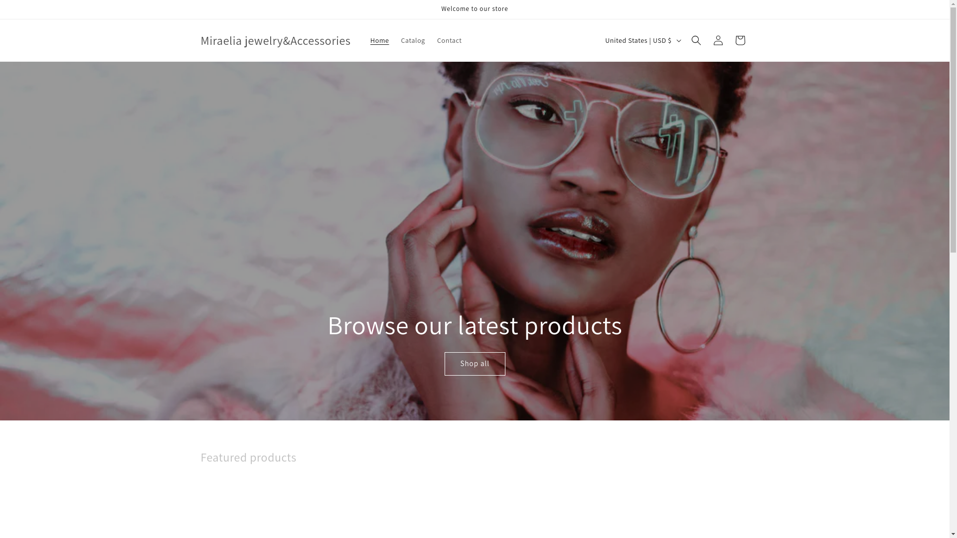 website screenshot of https://miraeliajewelryaccessories.com/