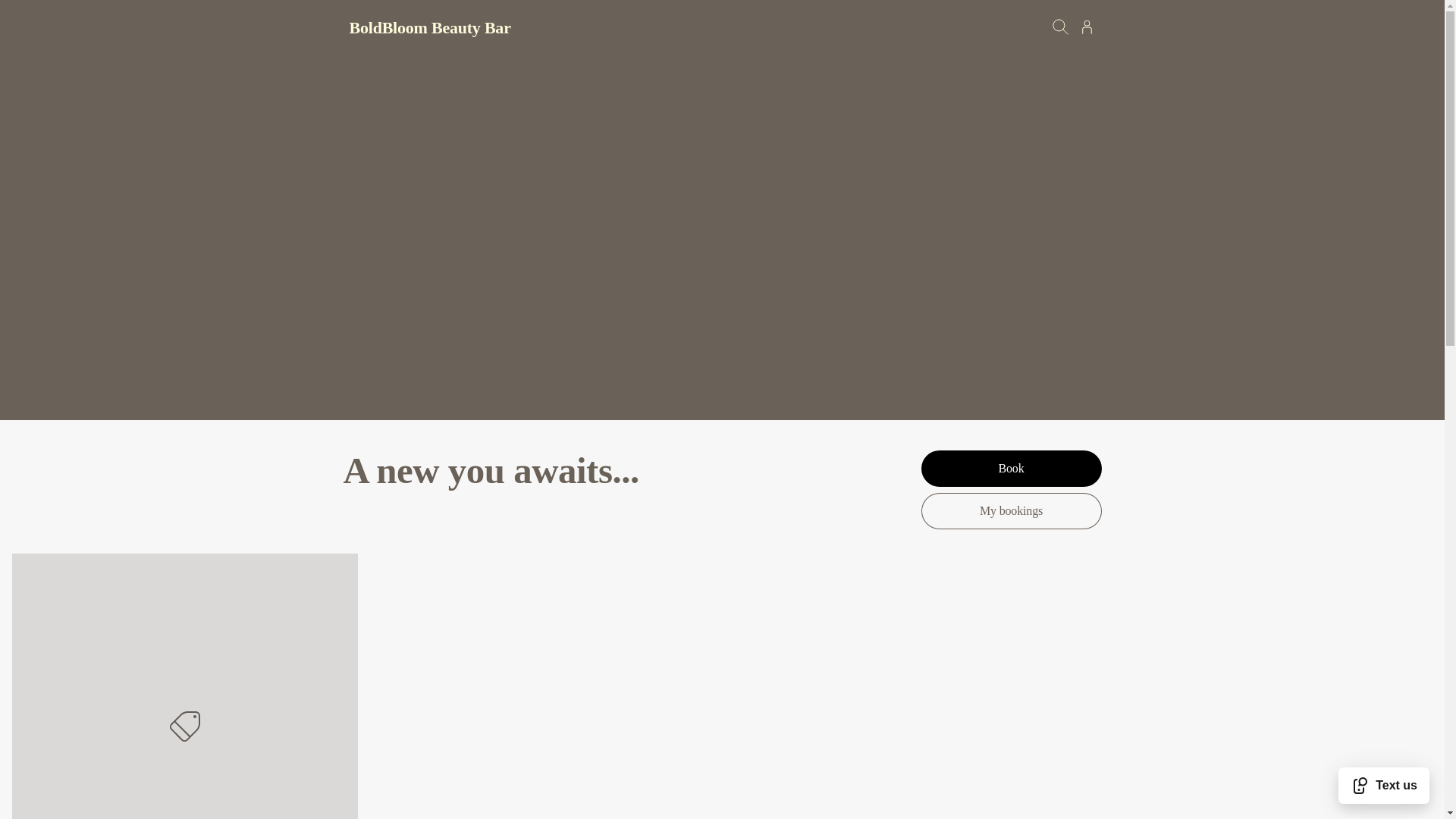 website screenshot of https://boldbloombeautybar.com/