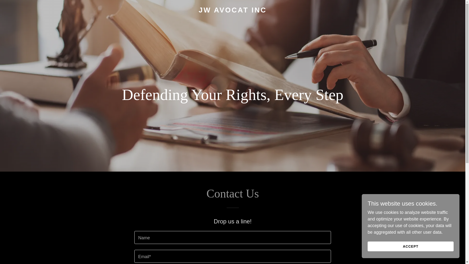 website screenshot of https://jwavocatinc.ca/