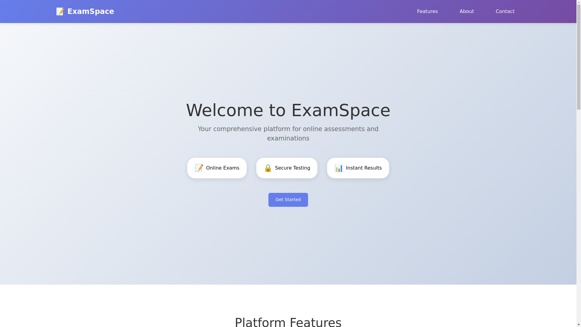 website screenshot of https://exam-space1.pages.dev/
