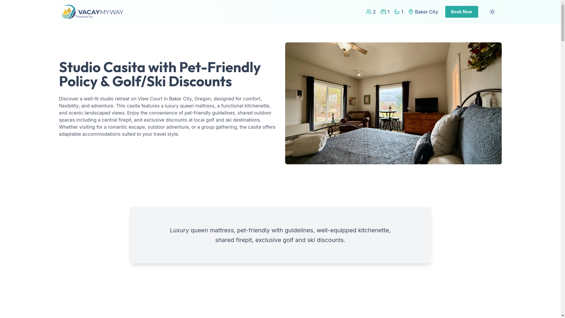 website screenshot of https://tranquilvista.vacations/