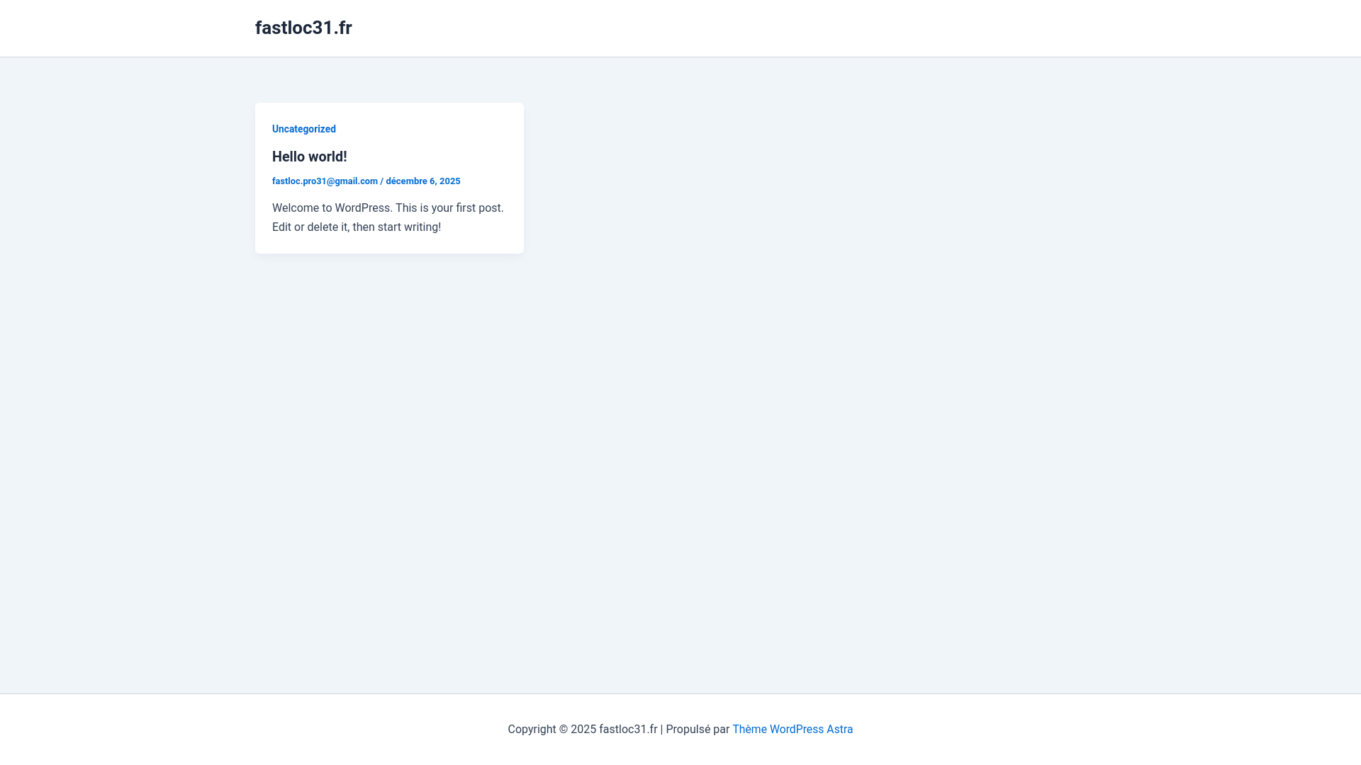 website screenshot of https://fastloc31.fr/