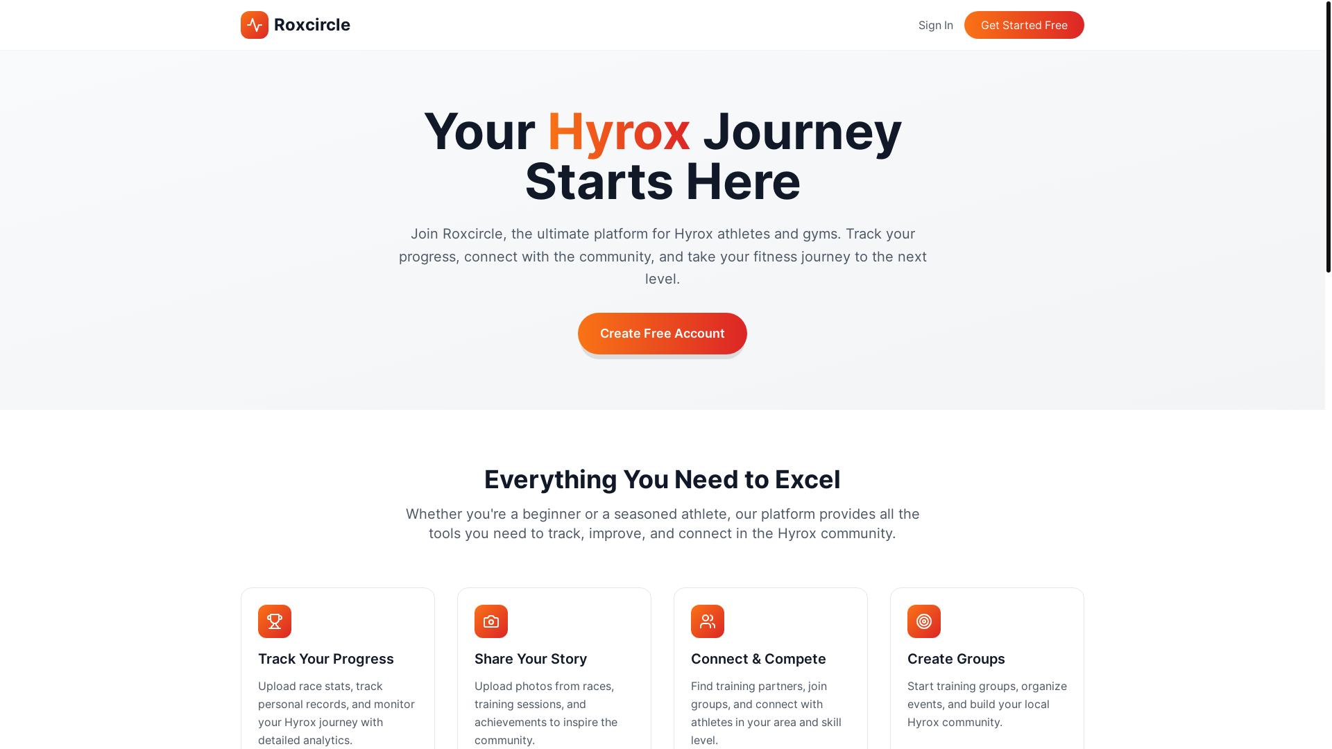 website screenshot of https://roxcircle.com/