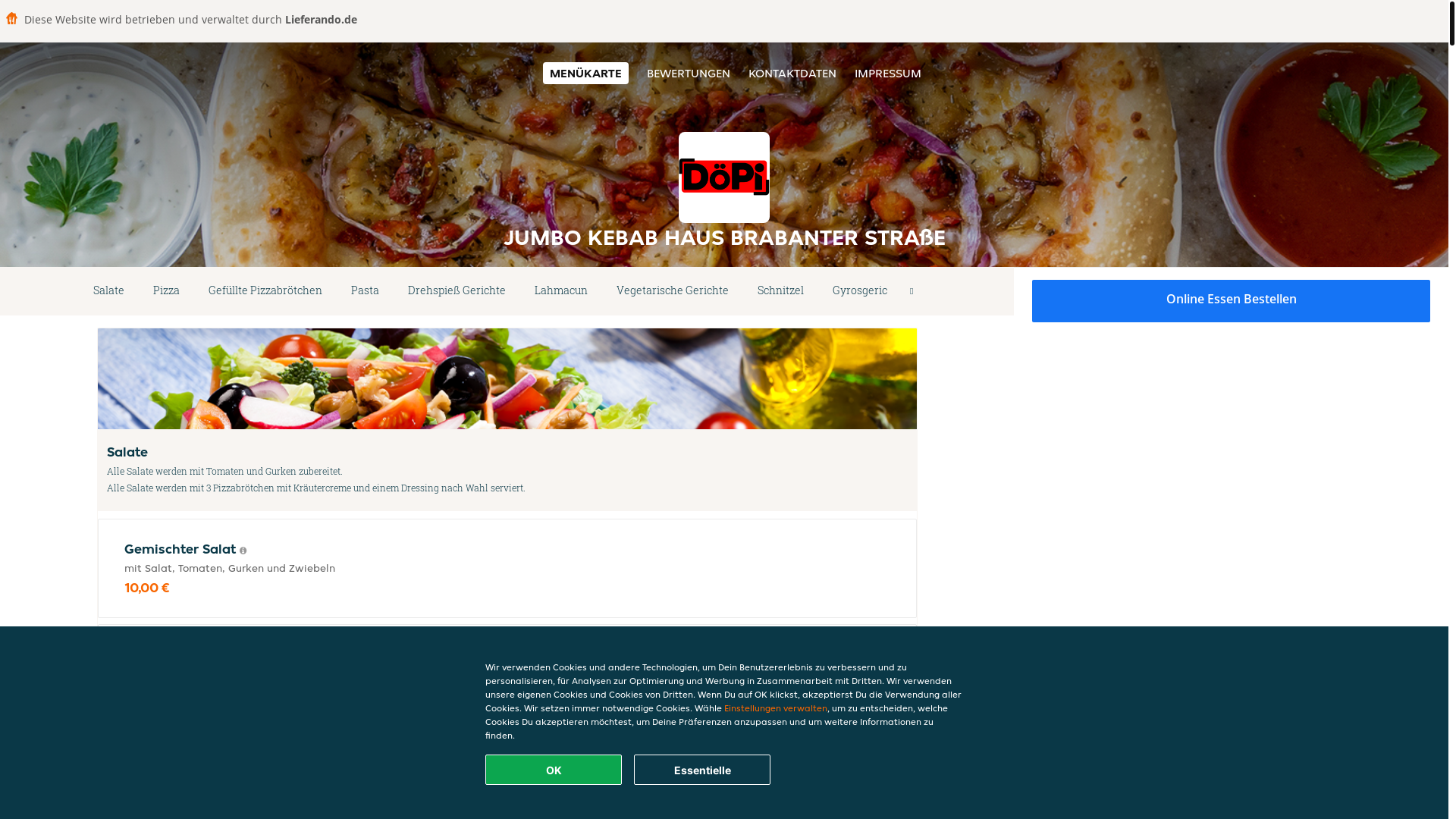 website screenshot of https://jumbo-kebab-haus.de/