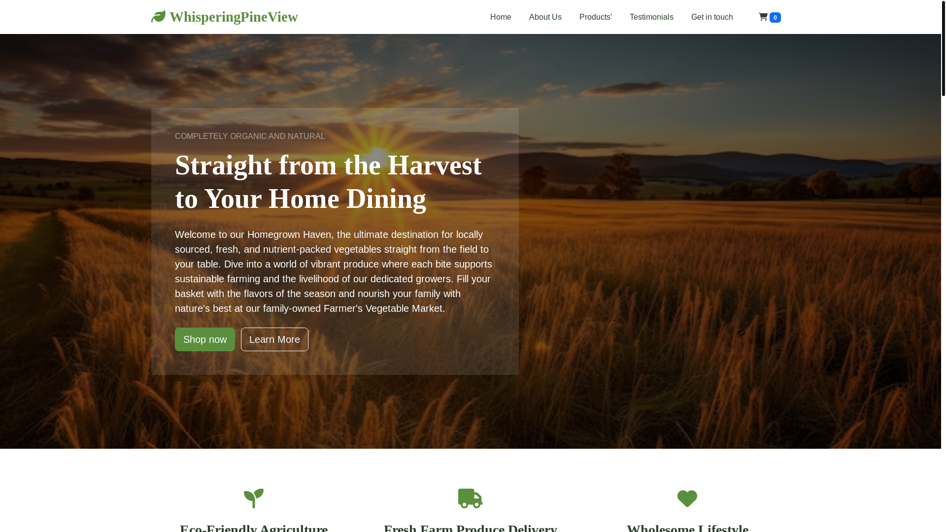 website screenshot of https://whisperingpineview.sbs/