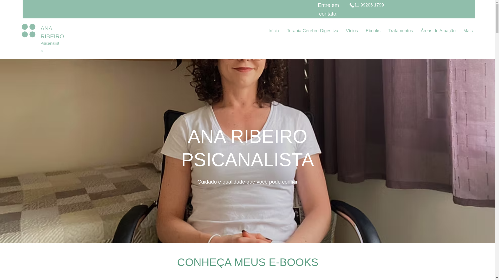 website screenshot of https://psicanaribeiro.com/