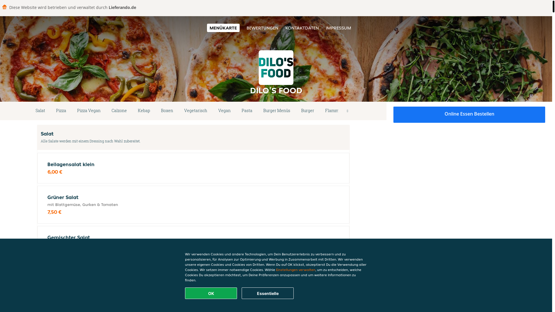 website screenshot of https://dilosfood-rheinfeldenbaden.de/
