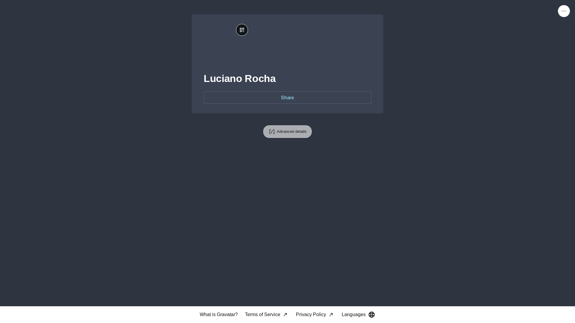 website screenshot of https://lucianorocha.link/