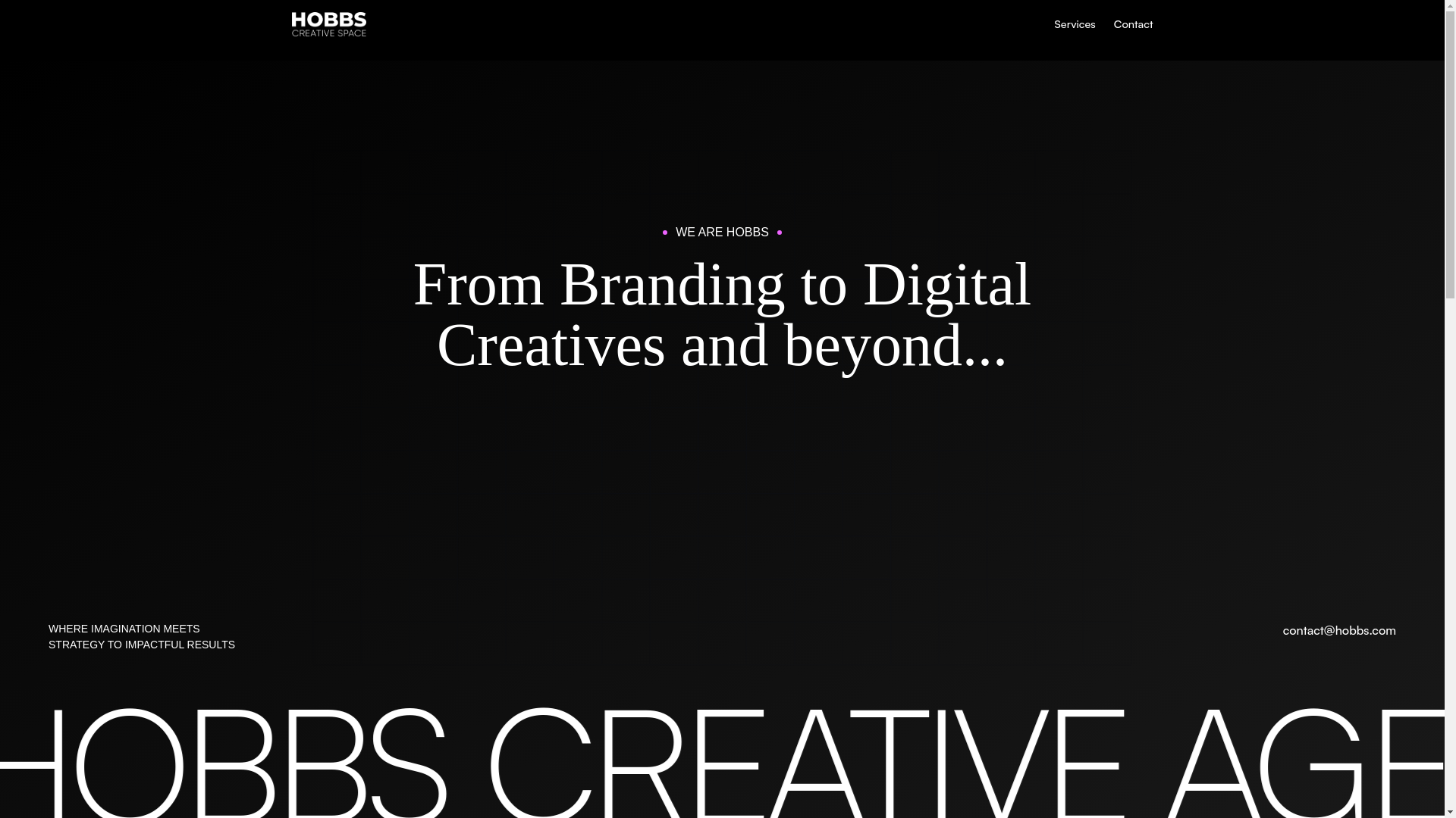 website screenshot of https://hobbs-creative-agency.pages.dev/