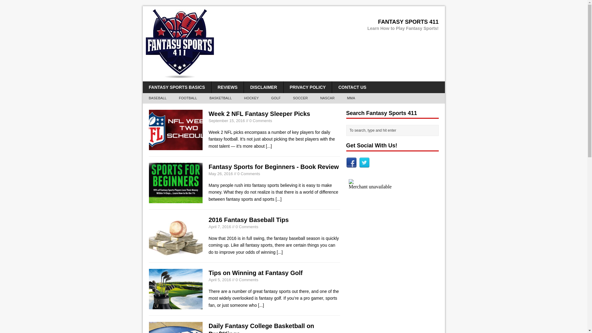 website screenshot of https://fantasysports411.pages.dev/