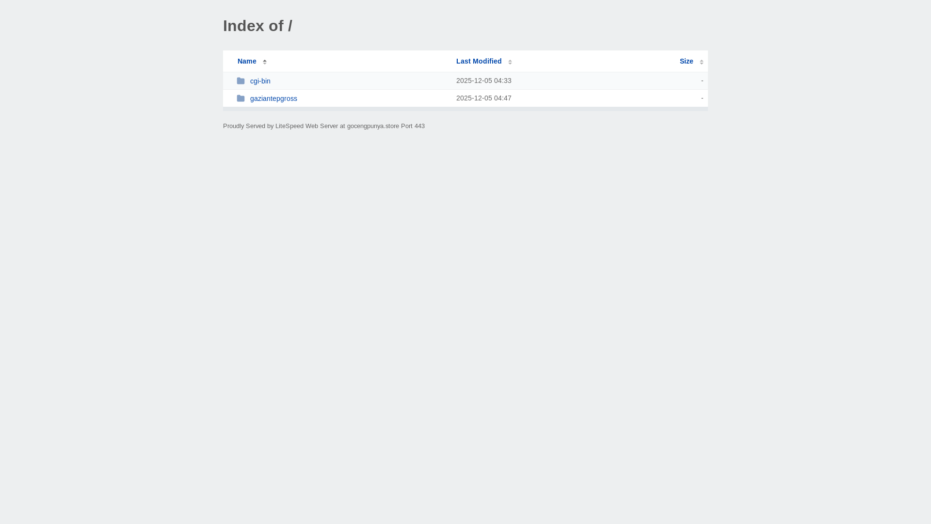 website screenshot of https://gocengpunya.store/