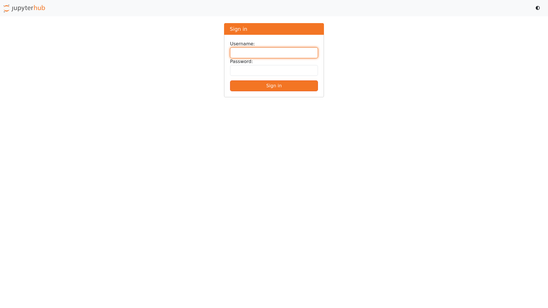 website screenshot of https://opentech-auc-jupyterhub.org/