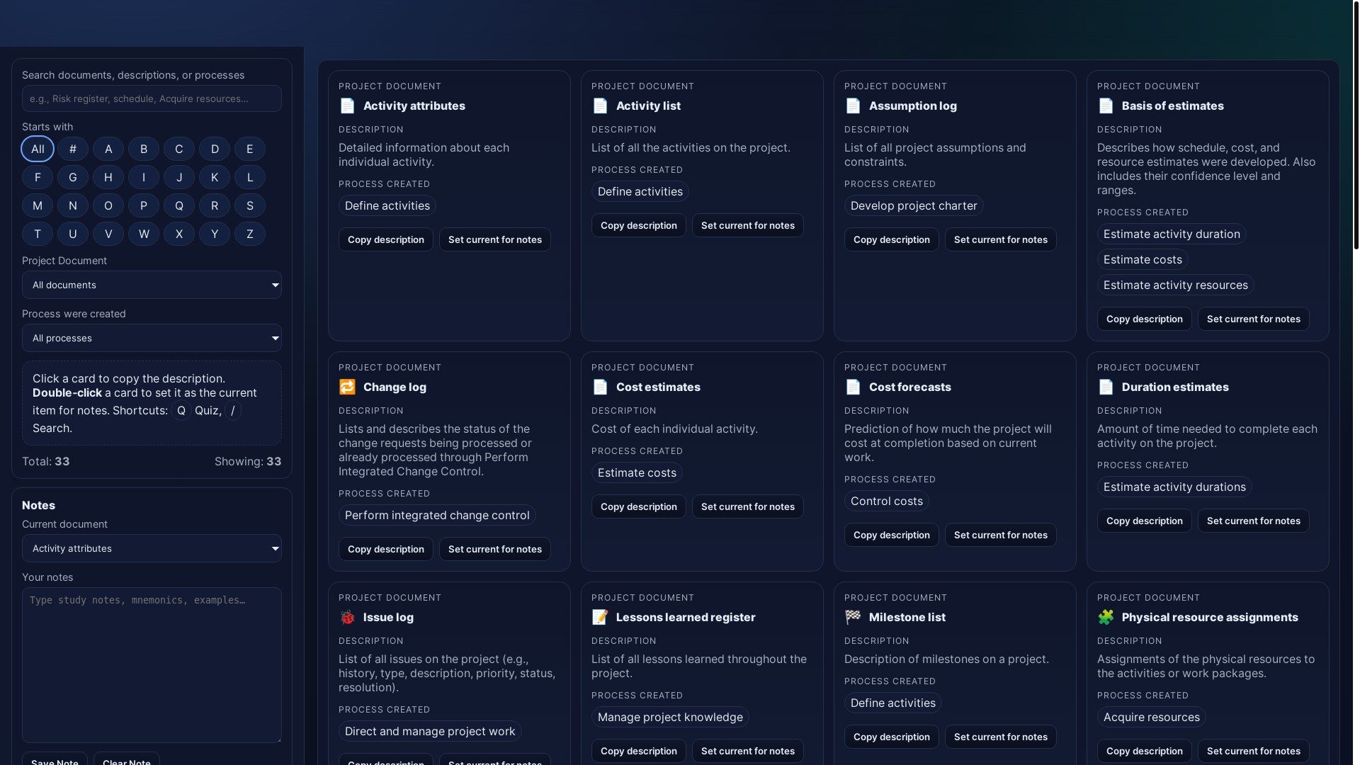 website screenshot of https://documentsandprocess.pages.dev/