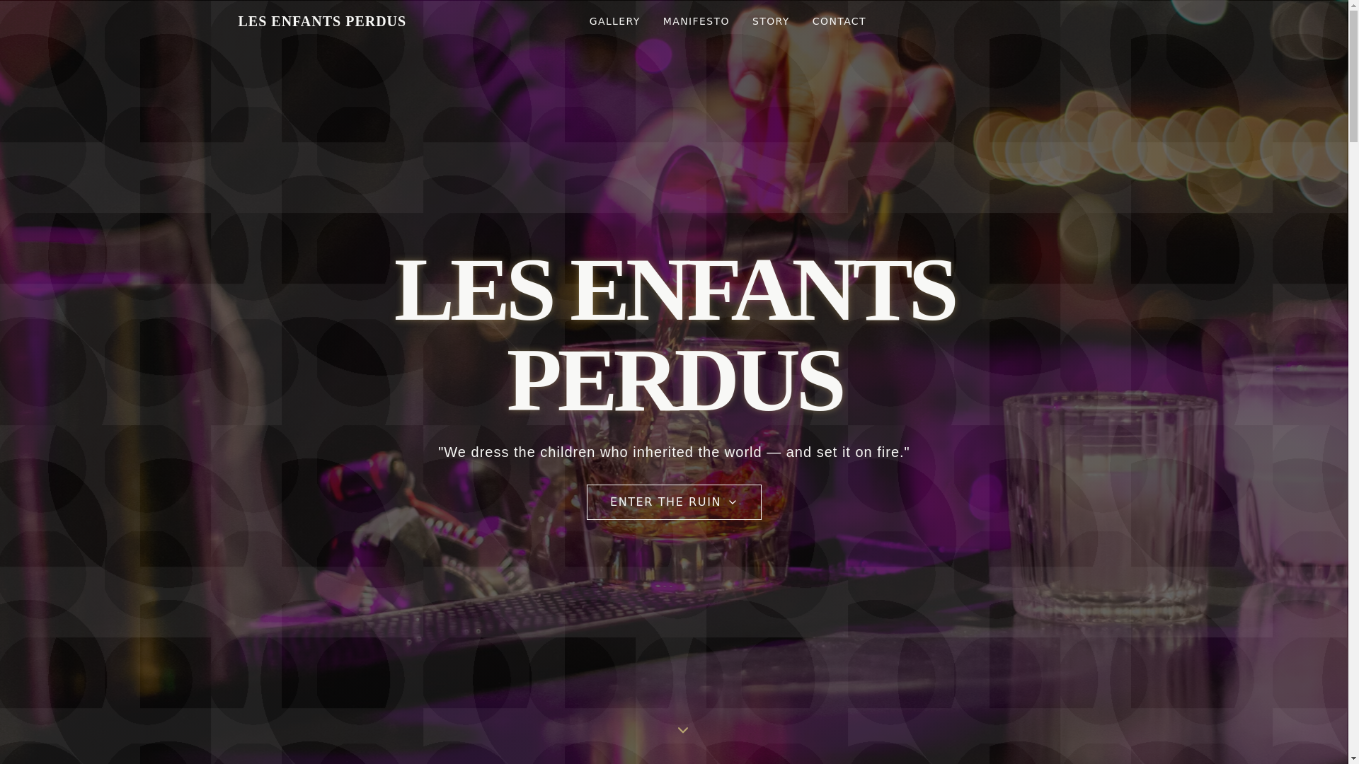 website screenshot of https://lesenfantsperdus.fashion/