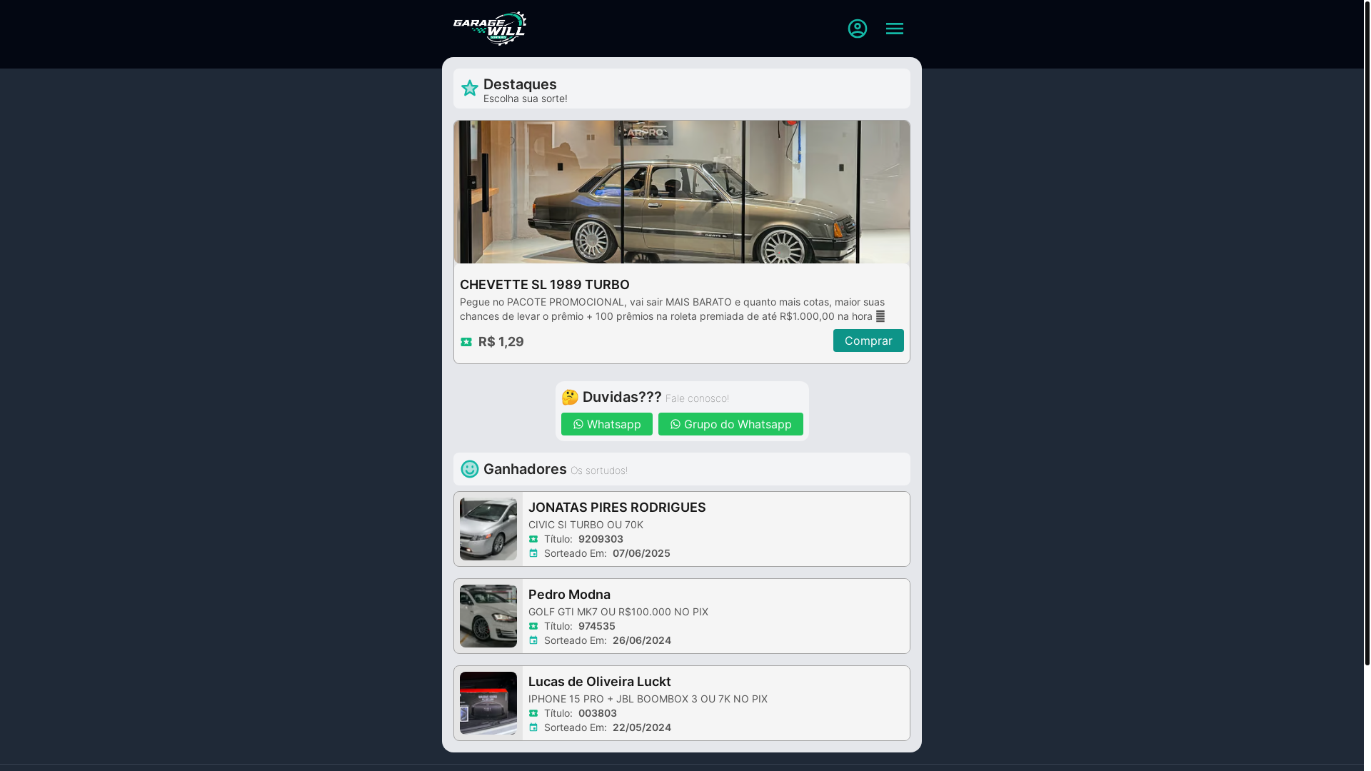 website screenshot of https://pgr-willgarage.pages.dev/