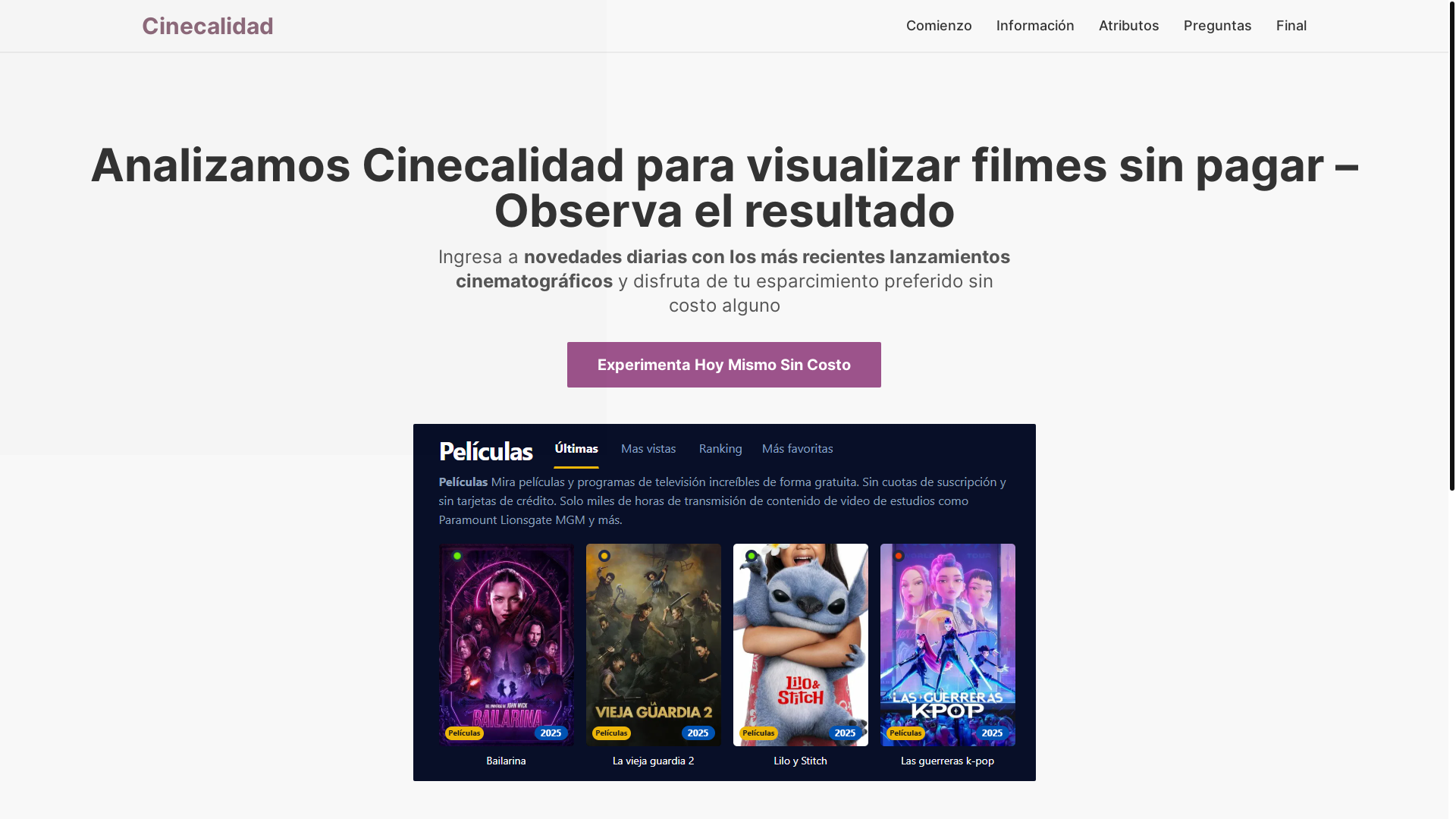 website screenshot of https://cinecalidad-xknr.pages.dev/