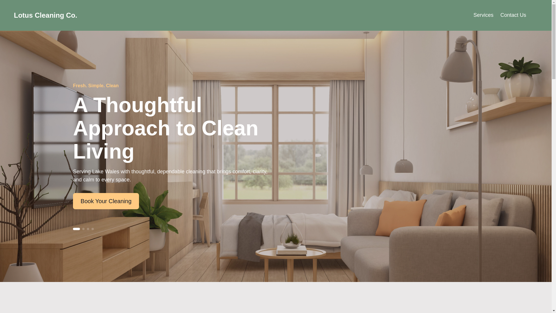 website screenshot of https://lotuscleanco.com/